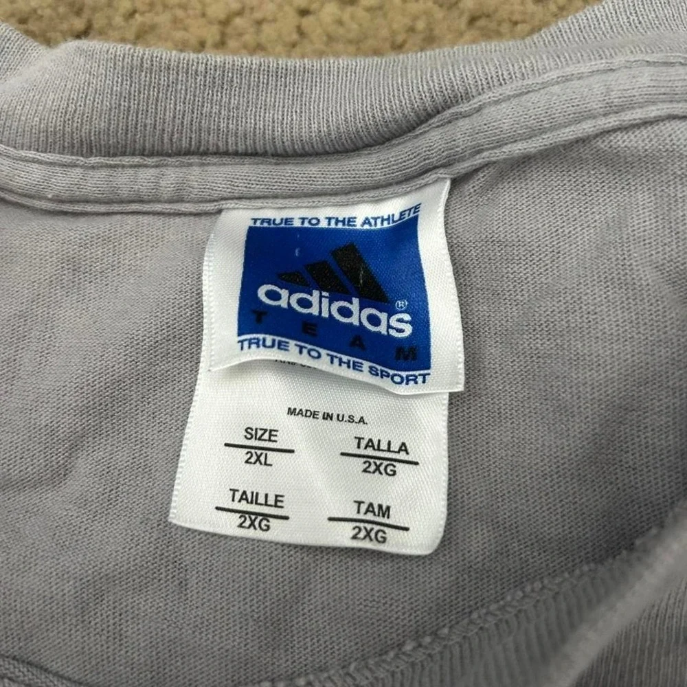 Vintage 90s Adidas grey Nebraska Huskers tee Size XXL